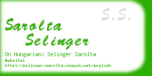 sarolta selinger business card